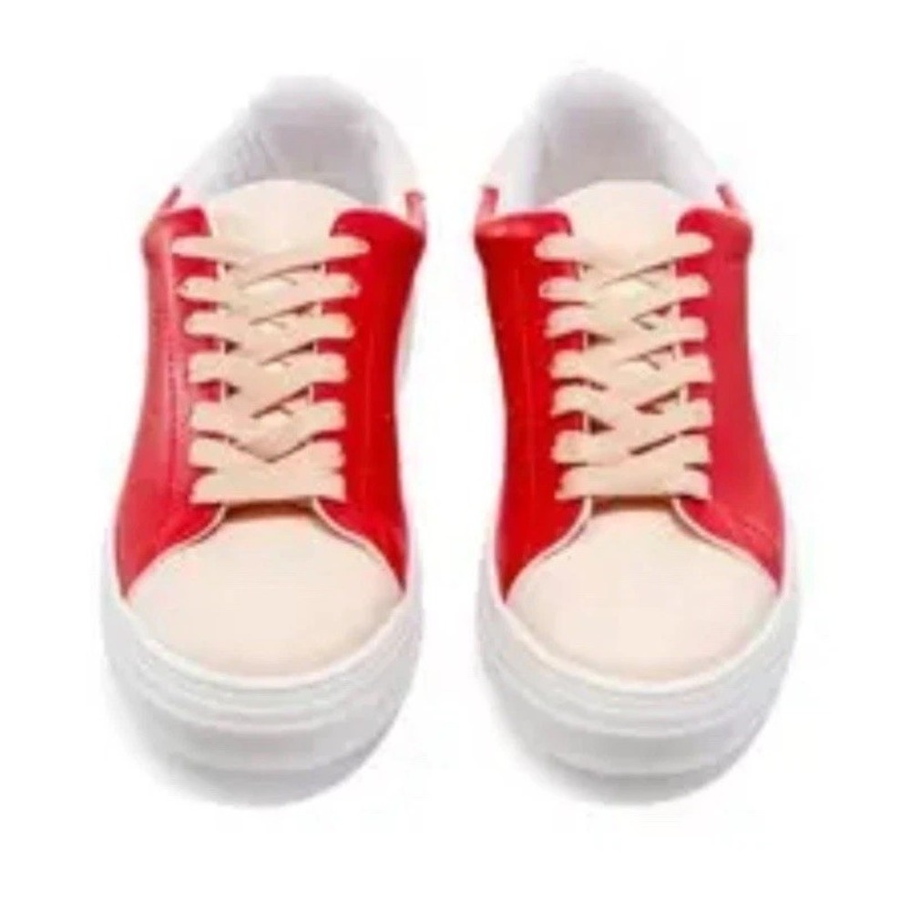 NEW ACBC x Alice and Olivia‎ By Stacey Bendet Thea Red Sneakers Women's 37 US 7